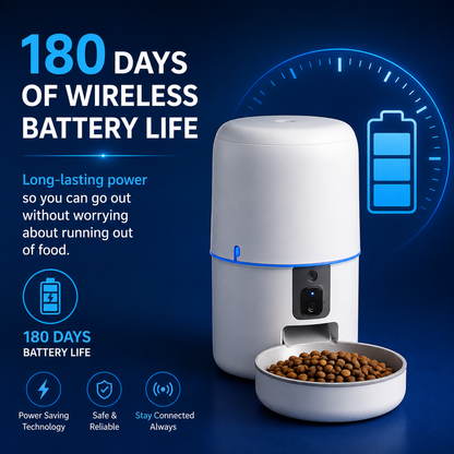 Saptiz Smart Automatic Pet Feeder – 4L Large Capacity