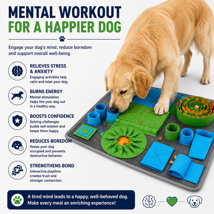 5-in-1 Interactive Dog Snuffle Mat – Mental Stimulation & Enrichment Toy