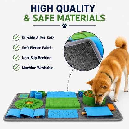 5-in-1 Interactive Dog Snuffle Mat – Mental Stimulation & Enrichment Toy