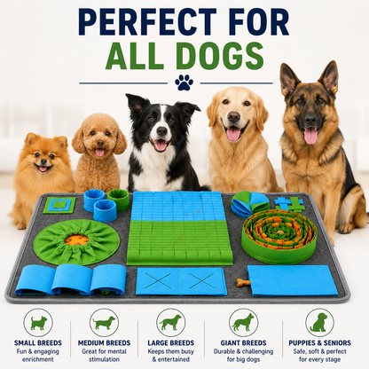 5-in-1 Interactive Dog Snuffle Mat – Mental Stimulation & Enrichment Toy
