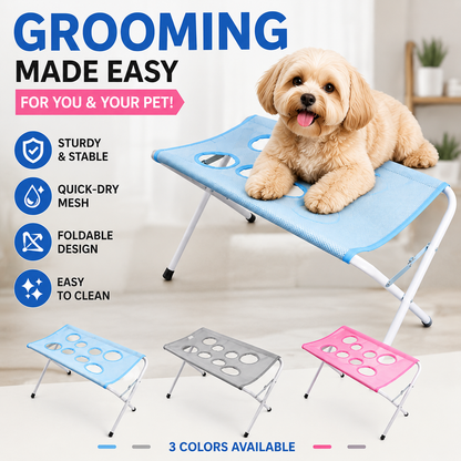 ComfortHold Pro™ — Foldable Pet Grooming & Bathing Stand