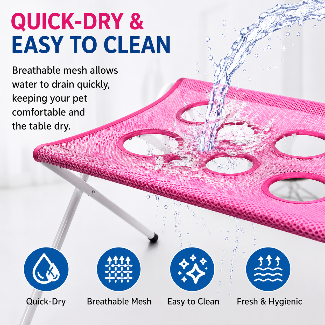 ComfortHold Pro™ — Foldable Pet Grooming & Bathing Stand