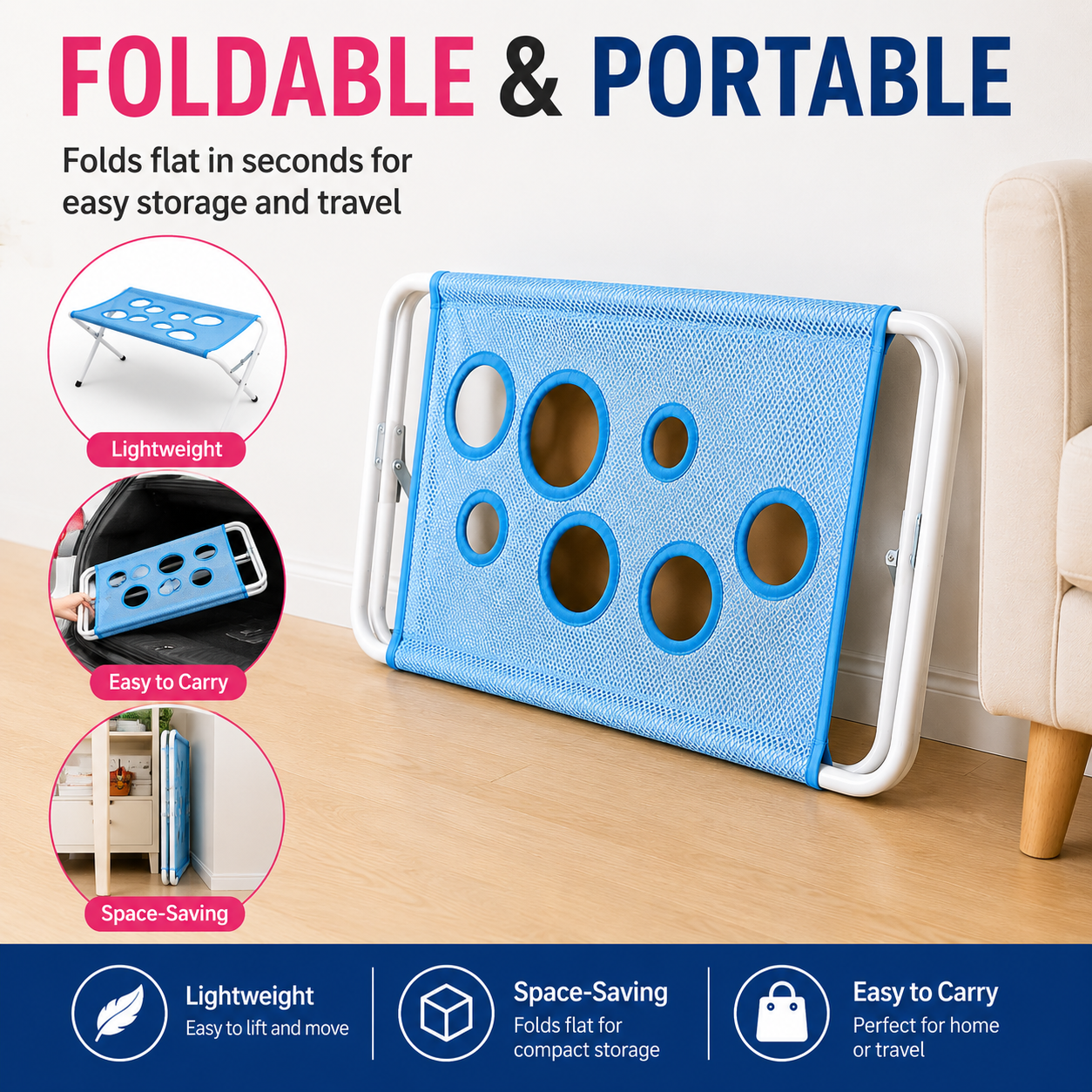 ComfortHold Pro™ — Foldable Pet Grooming & Bathing Stand